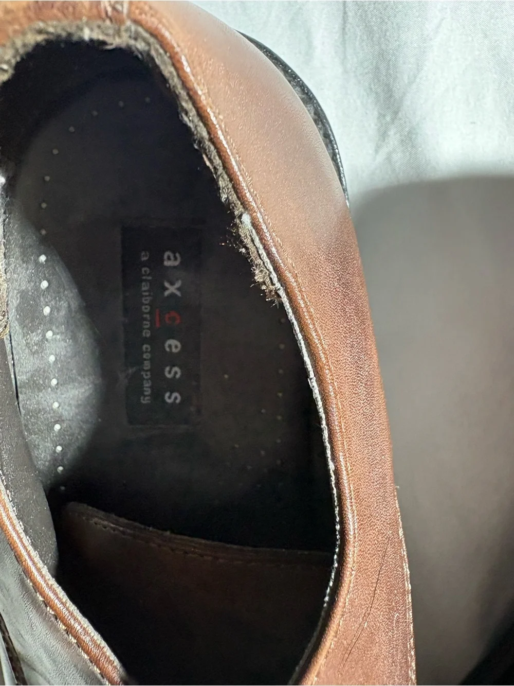 Axcess Brown Leather Lace-Up Oxfords